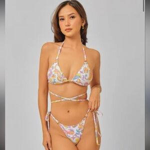 Blackbough printed bikini set size Small